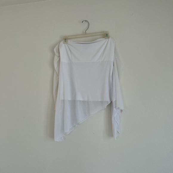 Vintage Y2K mesh off-shoulder bell sleeve tube top & matching wide leg pants set - Picture 2 of 10